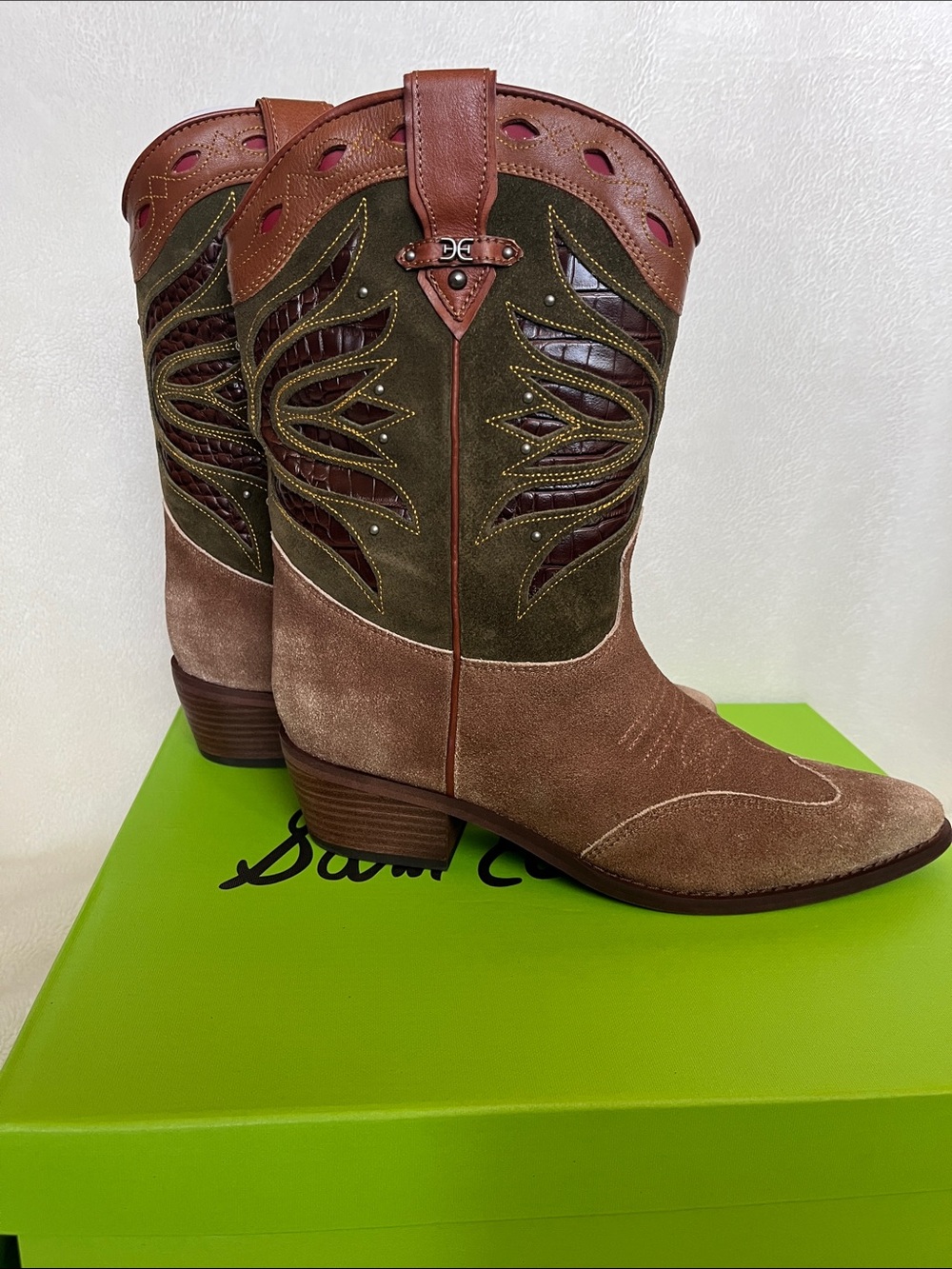 Sam Edelman Rylin Western Women’s Cowboy Boots Size 10 NEW!
